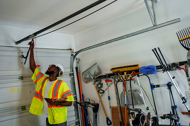 Professional Garage Door Roller Replacement technician working in North Enid, OK